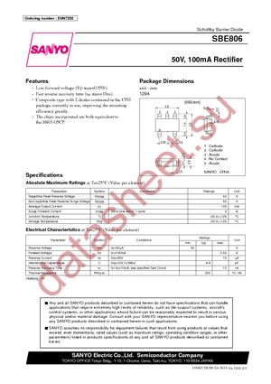 SBE806-TL-E datasheet  